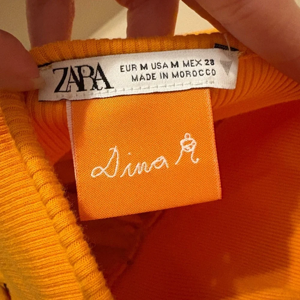 Zara x Dina Bukva Collab Yellow Art Deco Print Mini Swing Dress Small - Picture 5 of 6